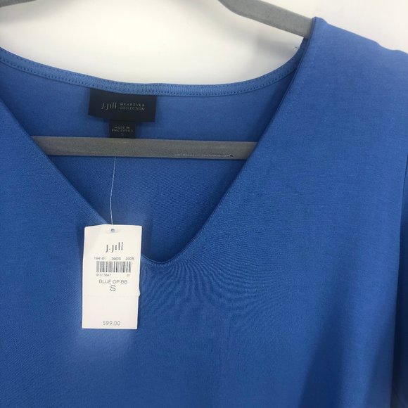 J. Jill Soft Flutter Sleeve Printed Dress Small - Picture 2 of 5